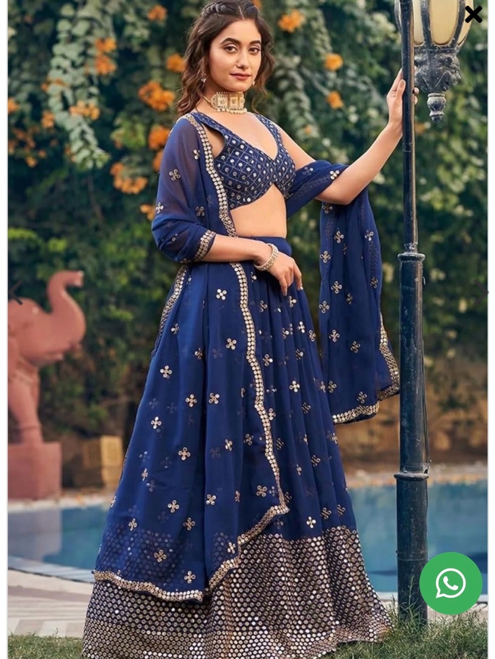 Women's Sequins Embroidery Lehenga With Dupatta